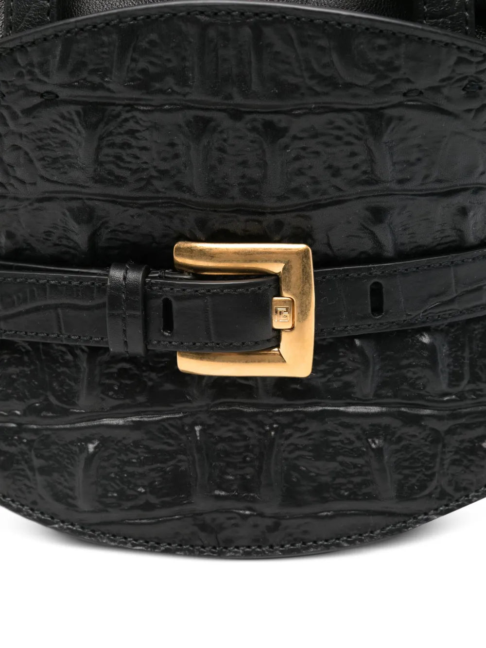 crocodile-effect shoulder bag