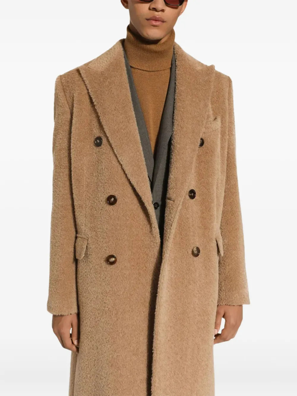 double-breasted wool coat