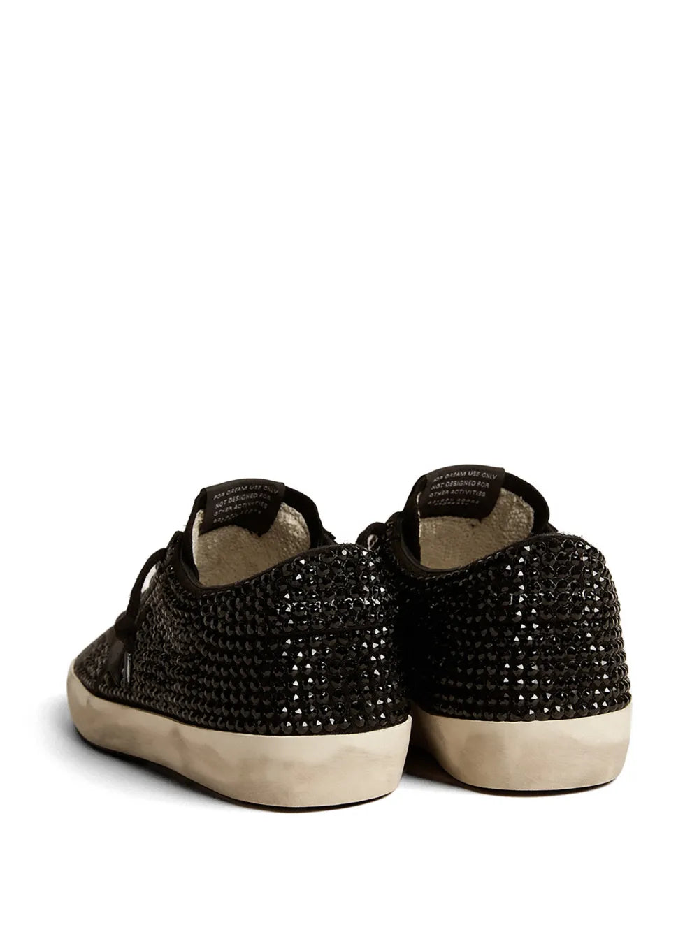 Super-Star in black suede with Swarovski crystals and black suede star sneakers