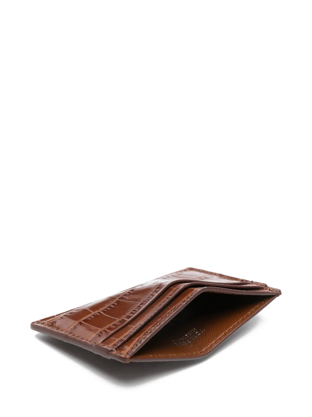 crocodile-embossed card holder