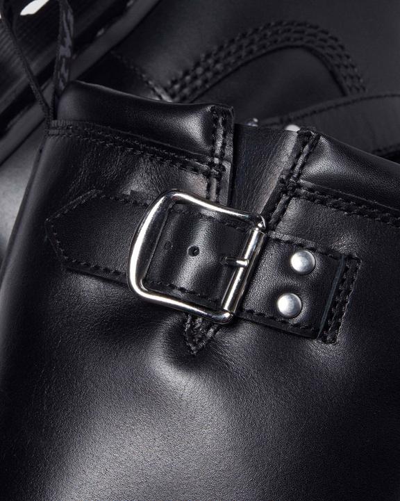 Anistone Hi Leather Biker Boots - Black - Mens