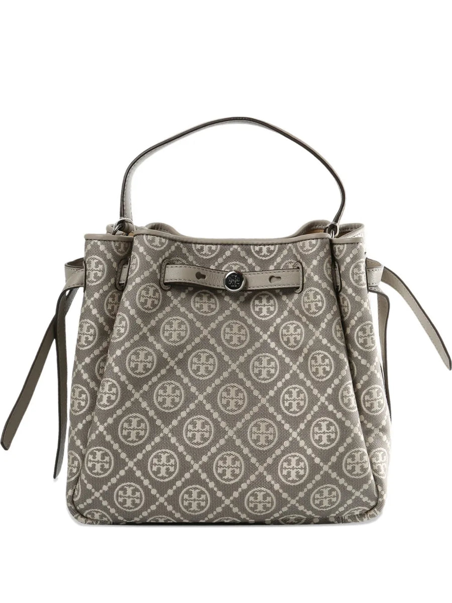Romy T Monogram bucket bag