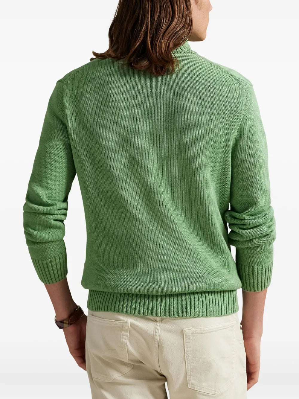 half-zip cotton sweater