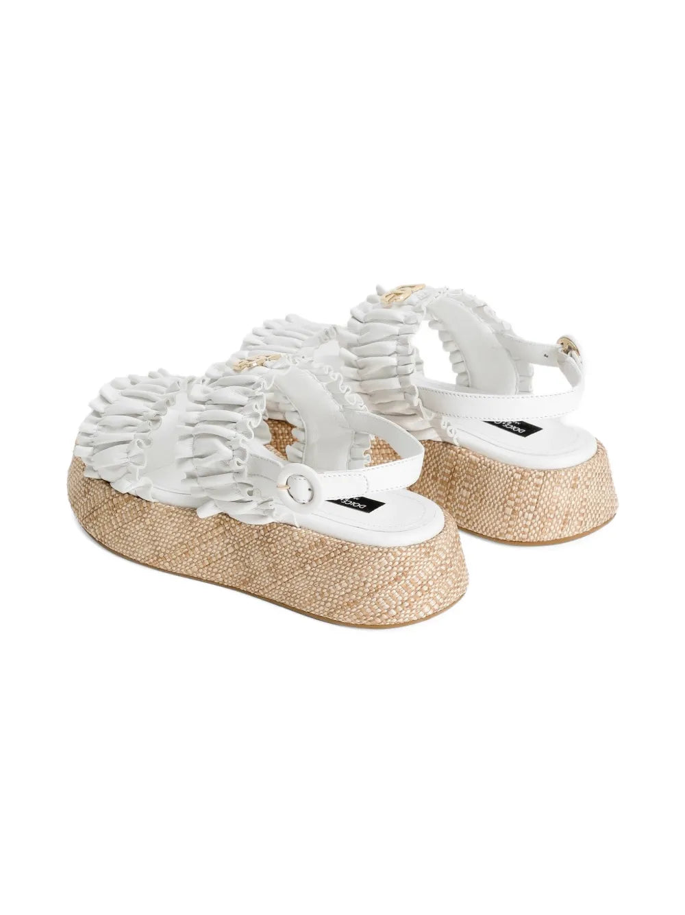 shirred-effect logo-plaque sandals