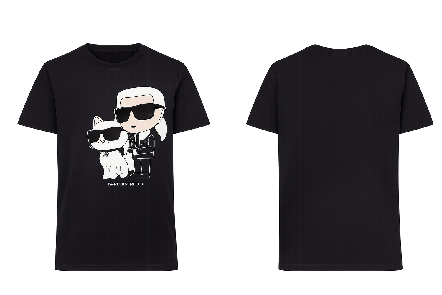 Karl Lagerfeld Women's Black Ikonik Karl & Choupette T-Shirt
