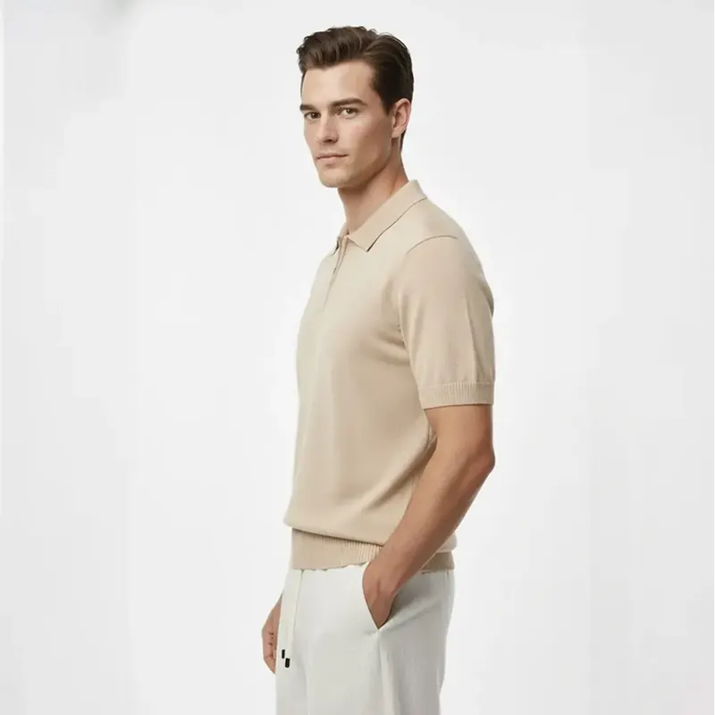 Legacy Classic Zip Polo - Oat