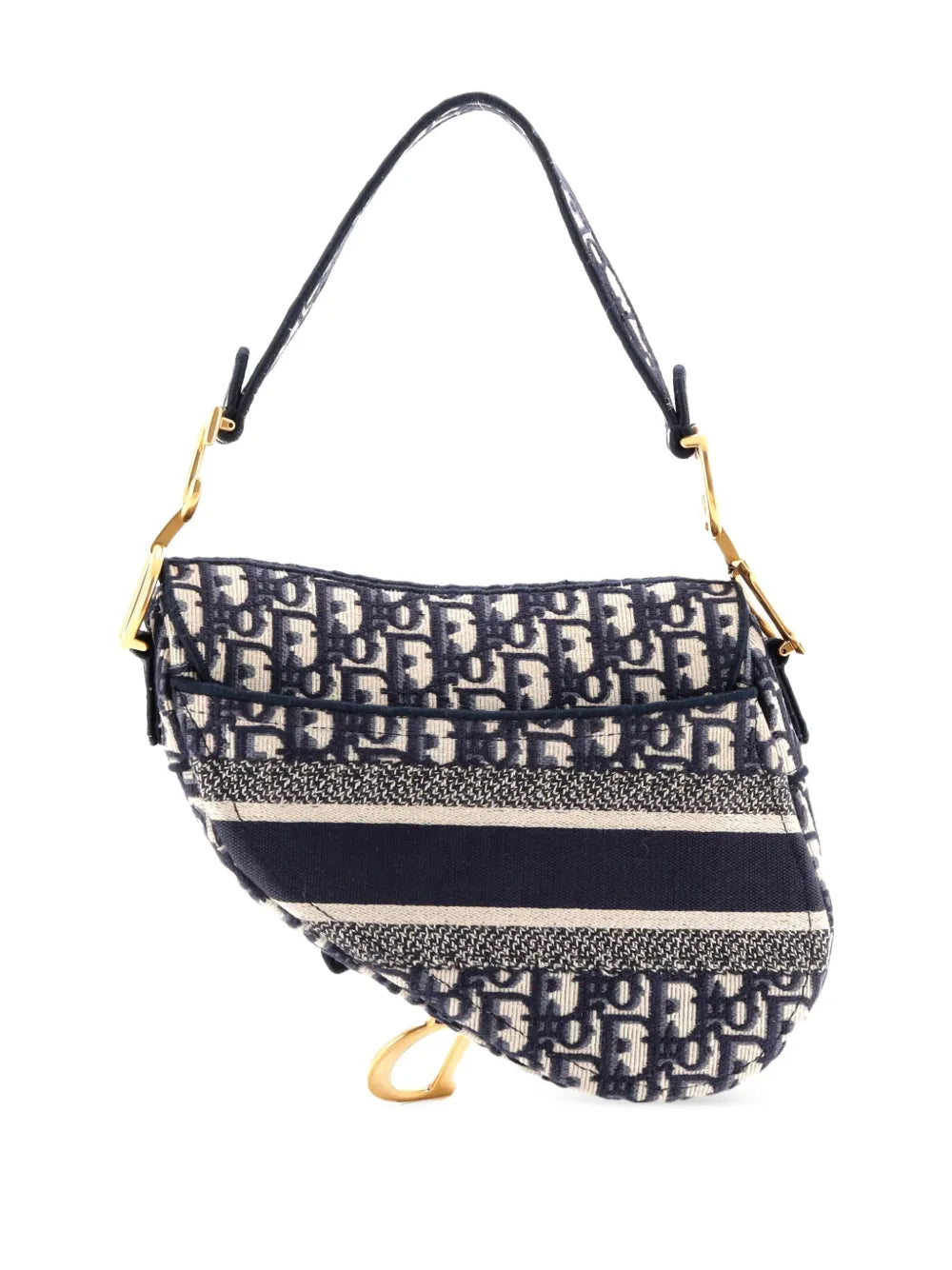 Saddle Handbag Logo Embroidered Oblique Canvas Medium shoulder bag