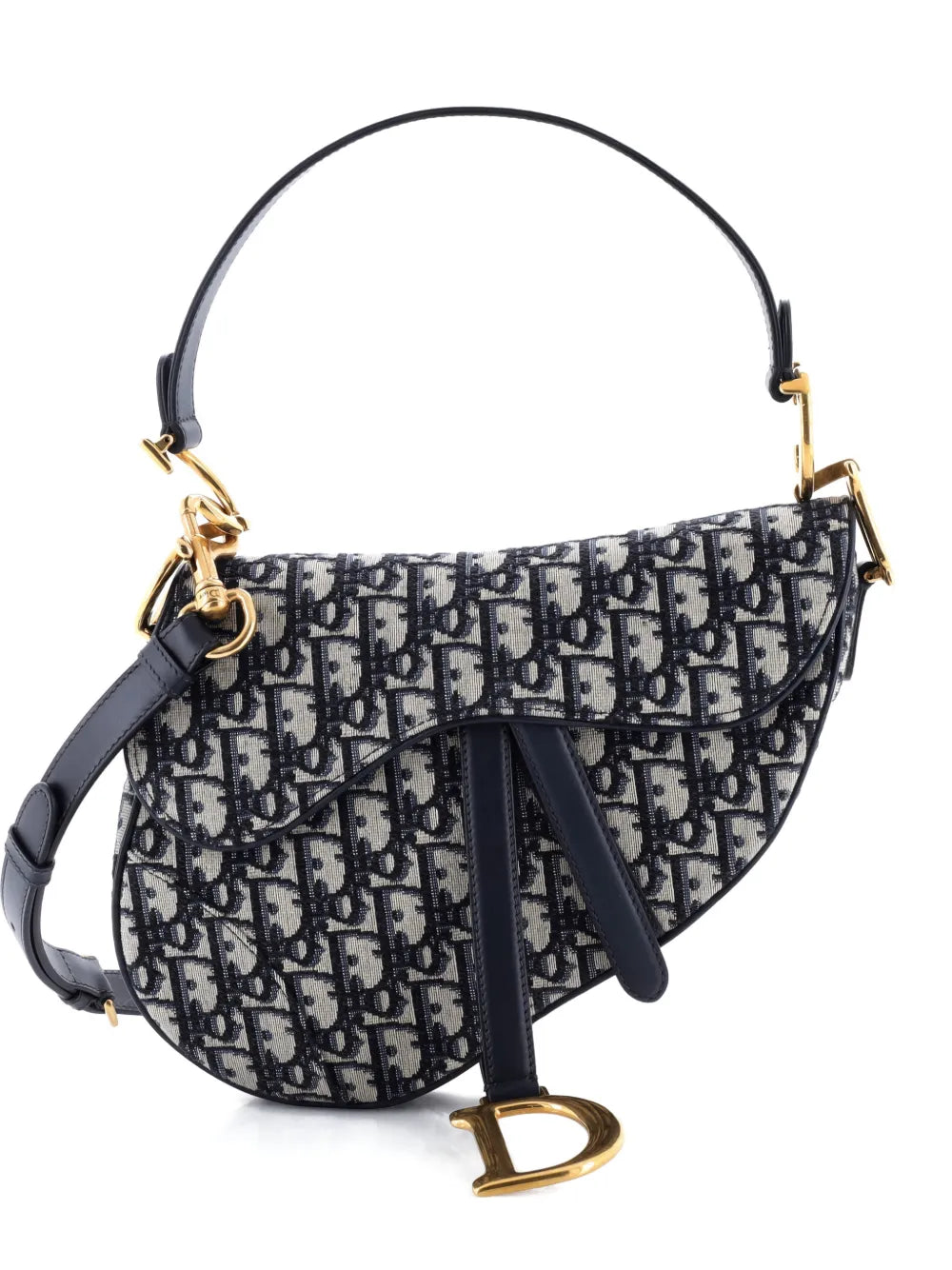 Saddle Handbag with Strap Oblique Canvas Medium shoulder bag