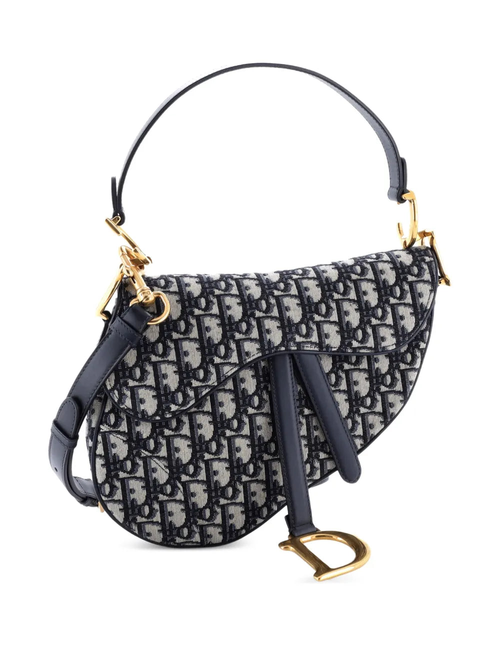 Saddle Handbag with Strap Oblique Canvas Medium shoulder bag
