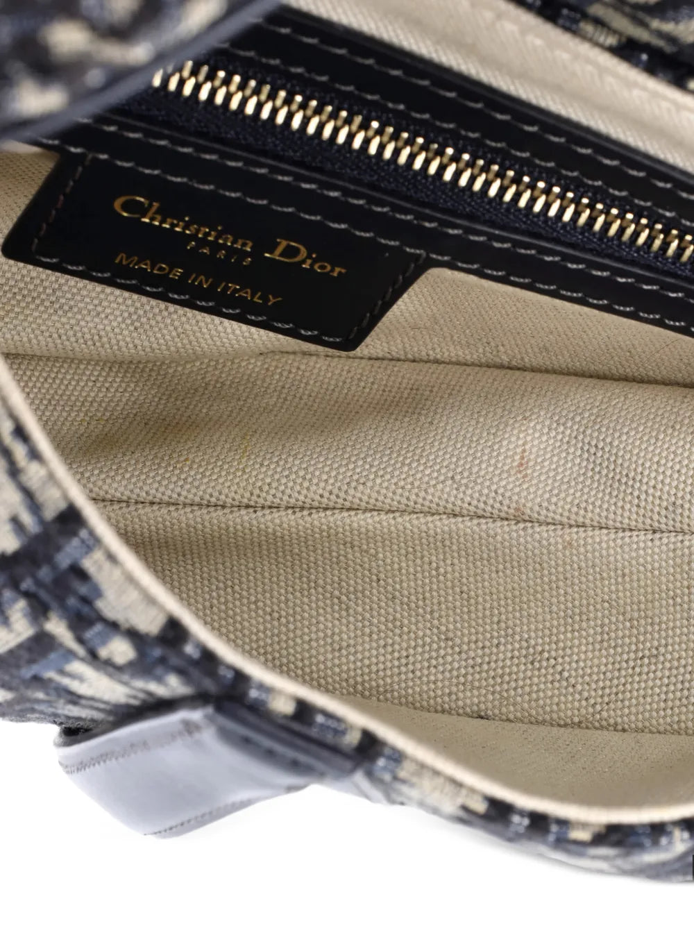 Saddle Handbag with Strap Oblique Canvas Medium shoulder bag