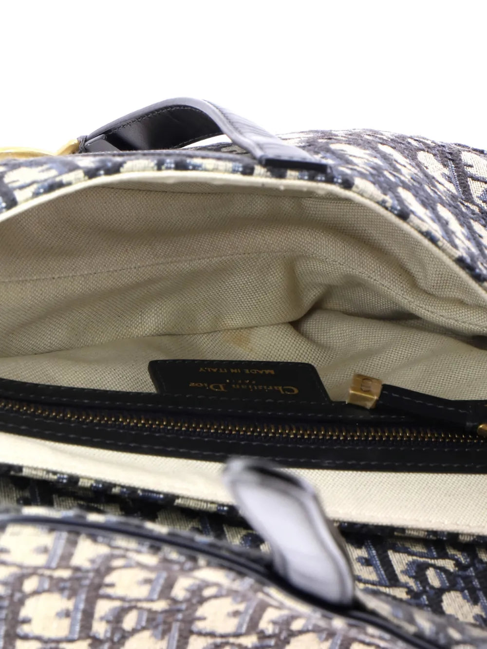 Saddle Handbag with Strap Oblique Canvas Medium shoulder bag