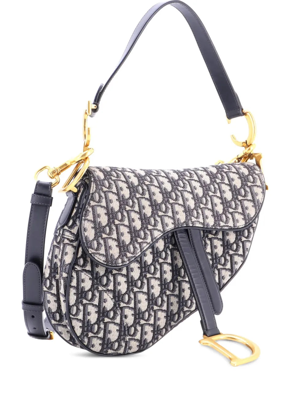 Saddle Handbag with Strap Oblique Canvas Medium shoulder bag