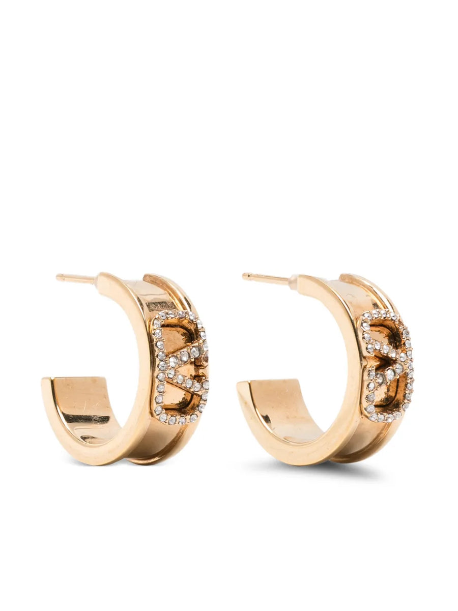 logo crystal earrings