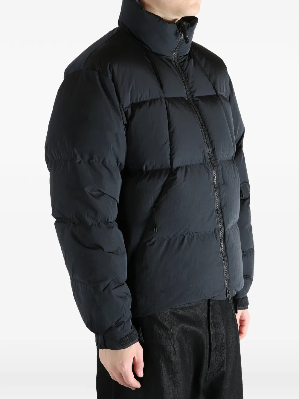 padded zip-fastening jacket