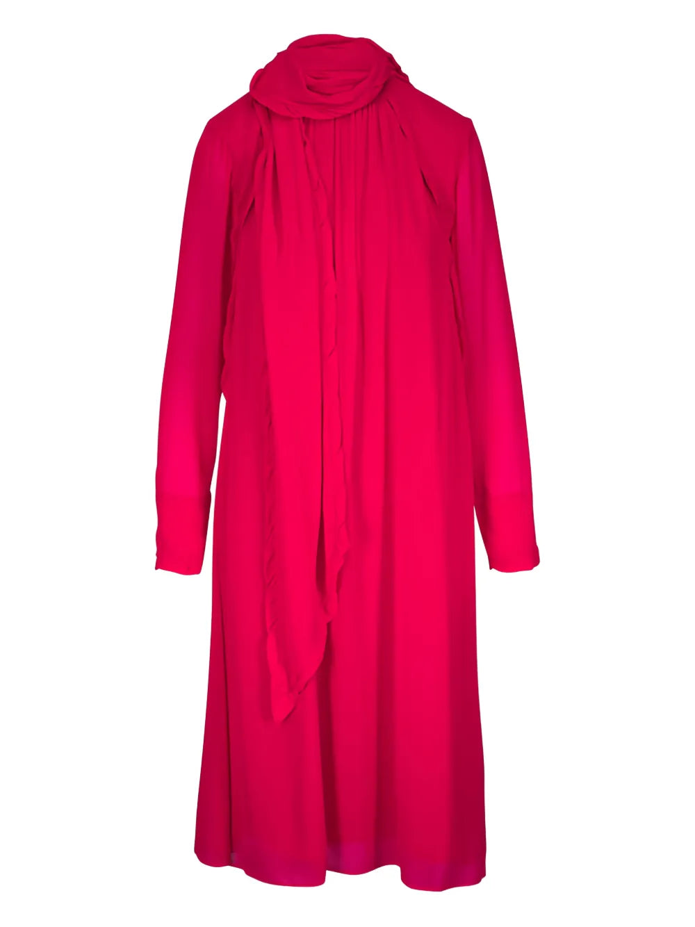 draped midi dress
