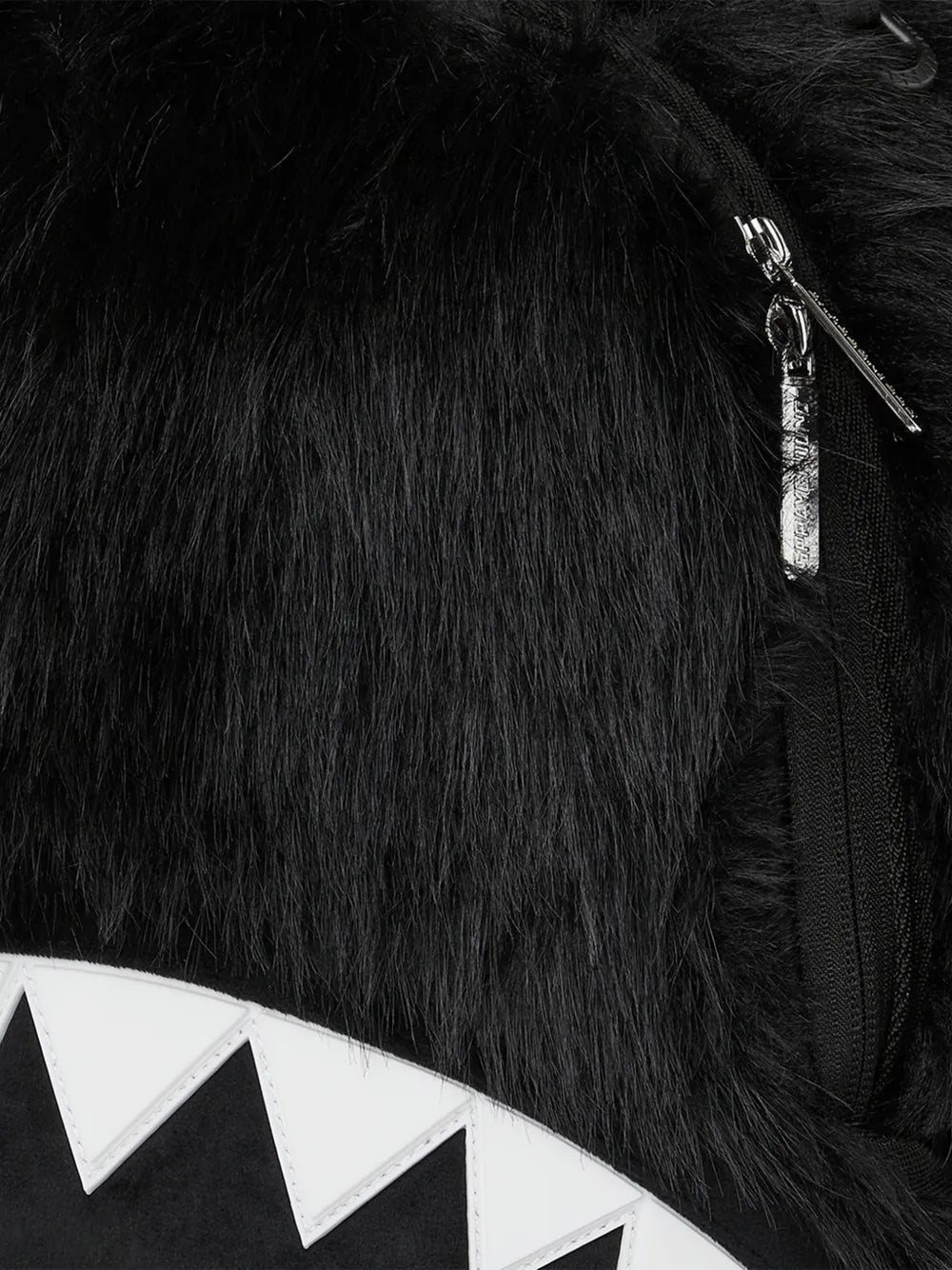 Cray furry shark backpack