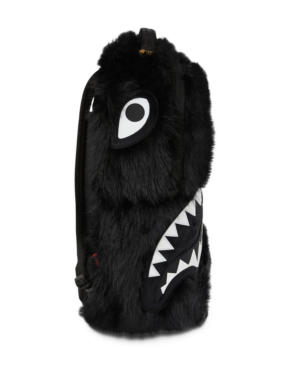 Cray furry shark backpack