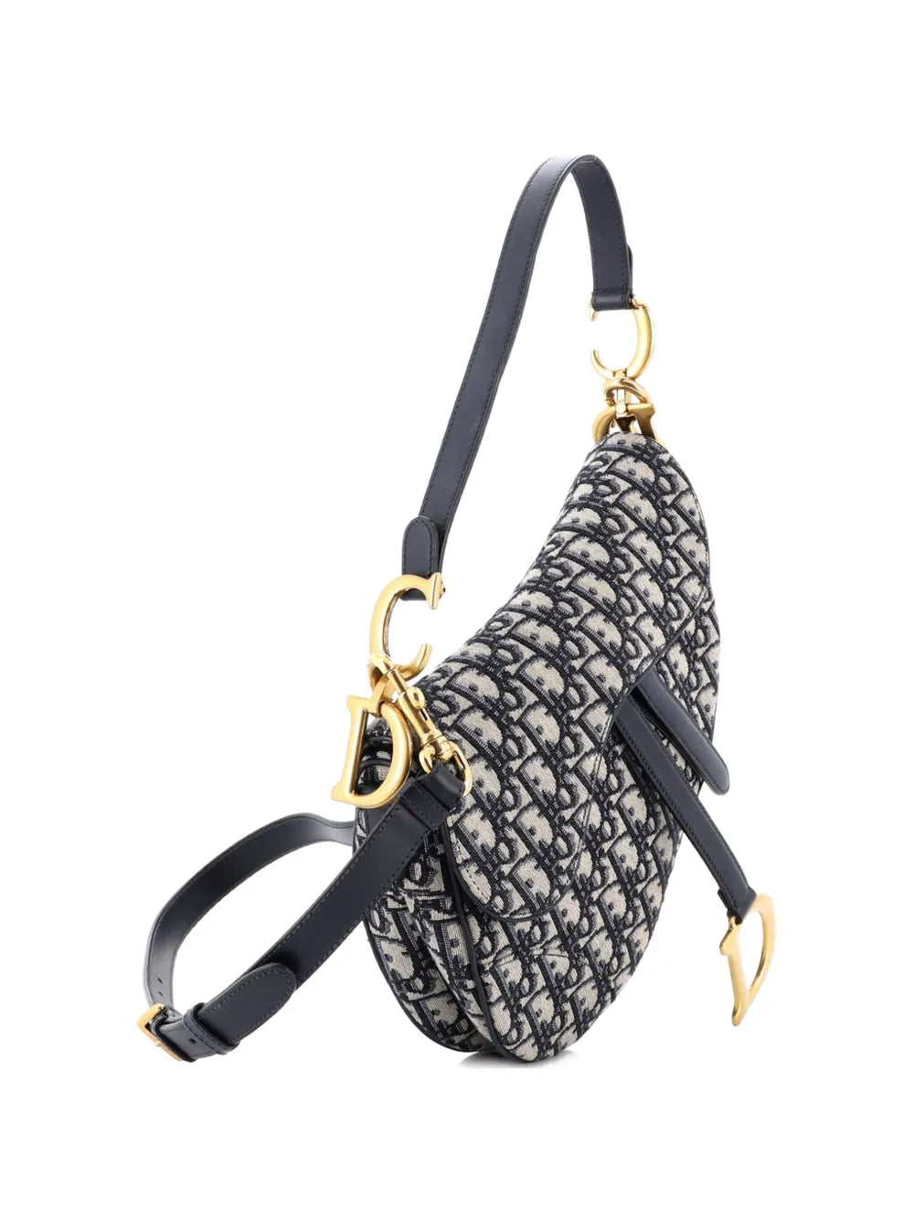 Saddle Handbag with Strap Oblique Canvas Medium shoulder bag