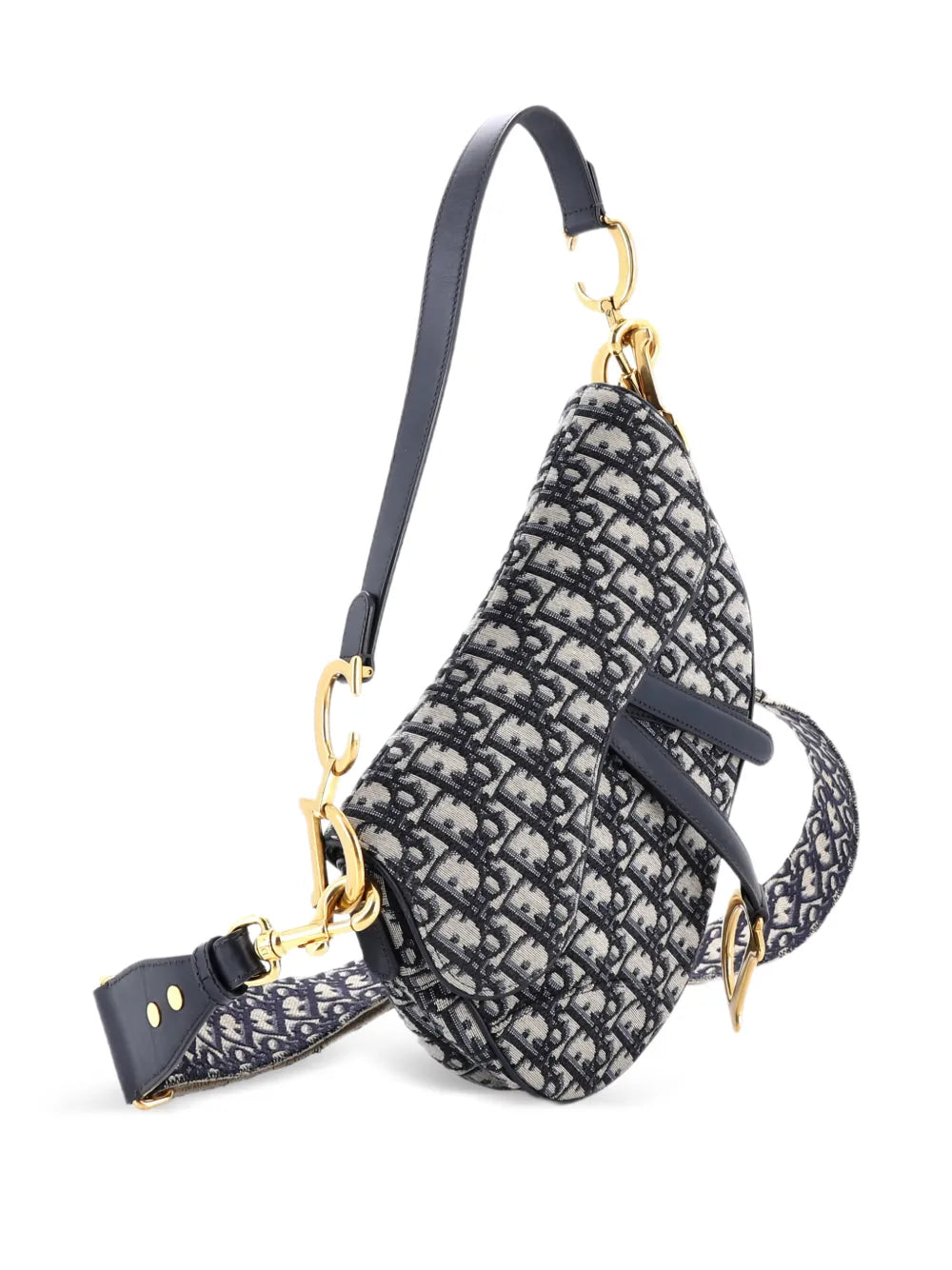 Saddle Handbag with Strap Oblique Canvas Medium shoulder bag