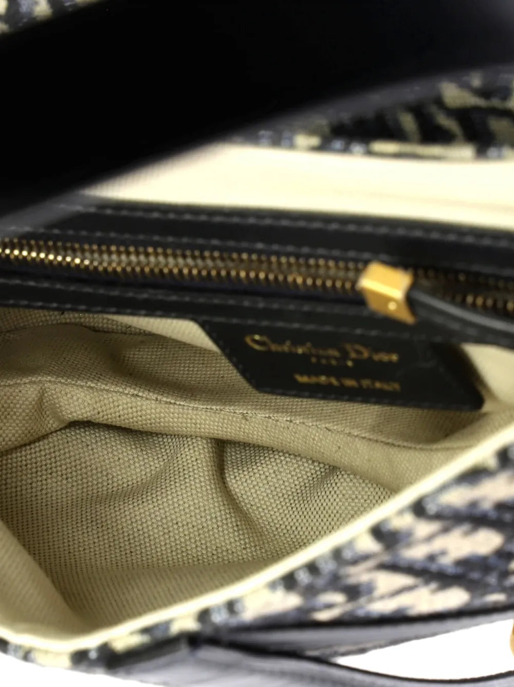 Saddle Handbag with Strap Oblique Canvas Medium shoulder bag