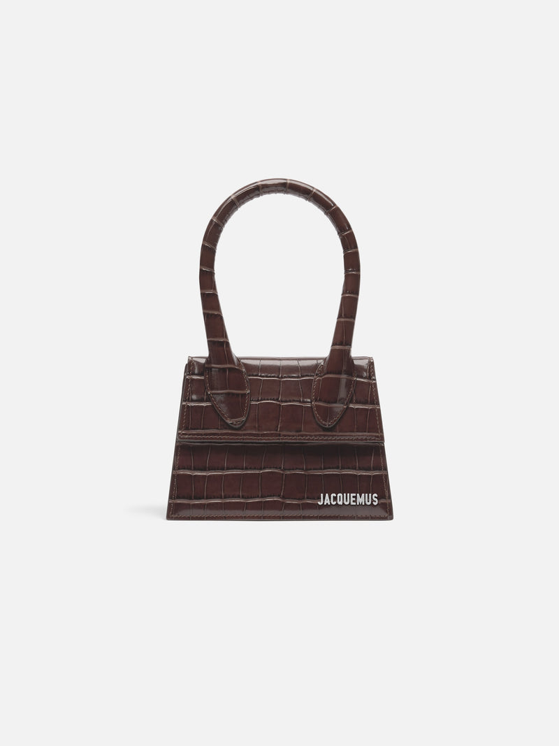 Jacquemus The Medium Chiquito Leather Handbag Dark Brown