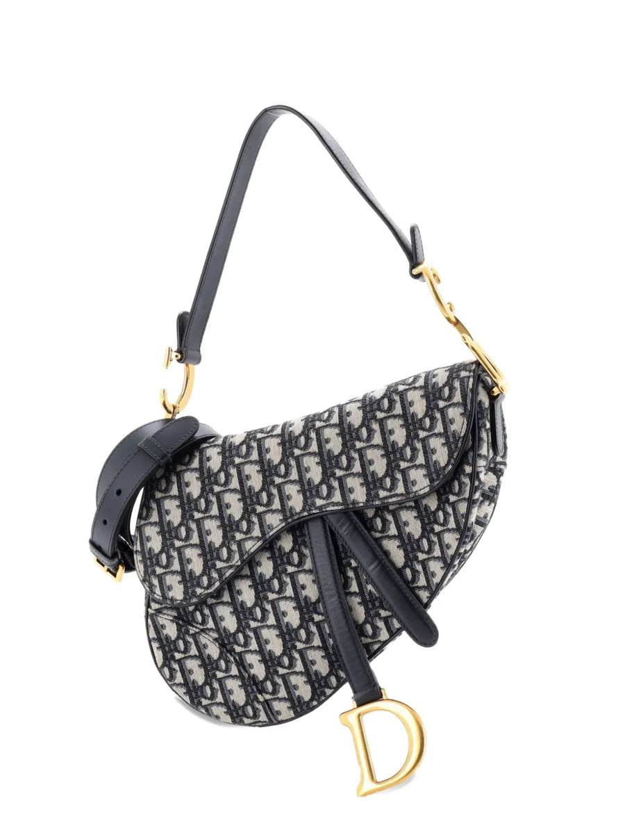 Saddle Handbag with Strap Oblique Canvas Medium shoulder bag