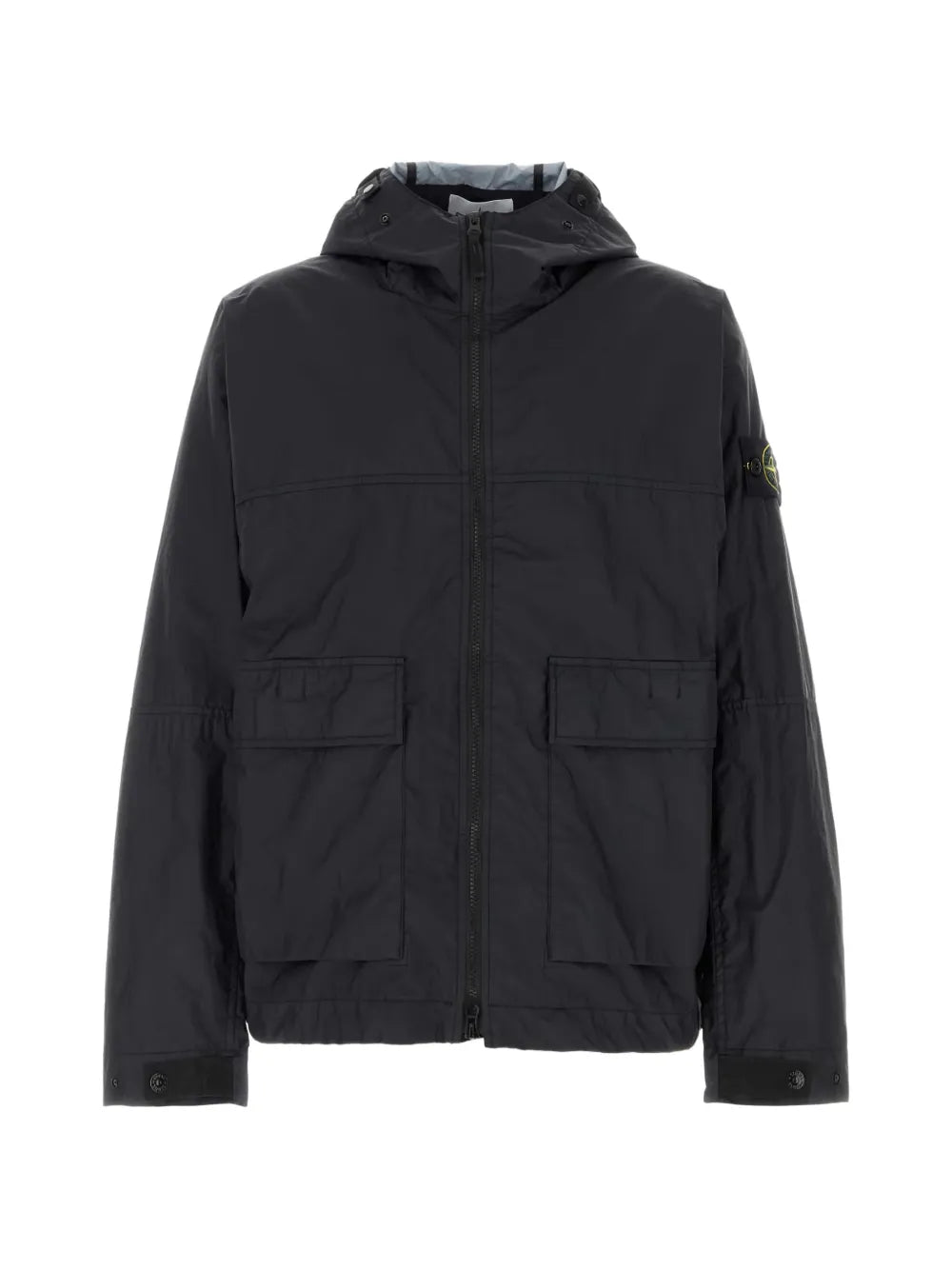 logo-patch hooded jacket