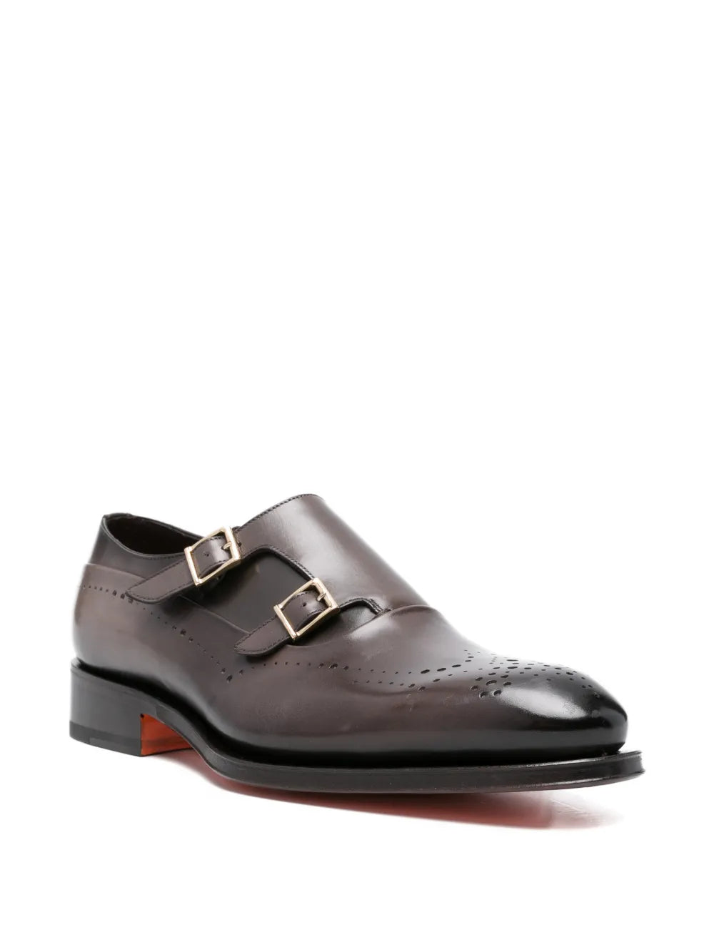 double-buckle monk shoes