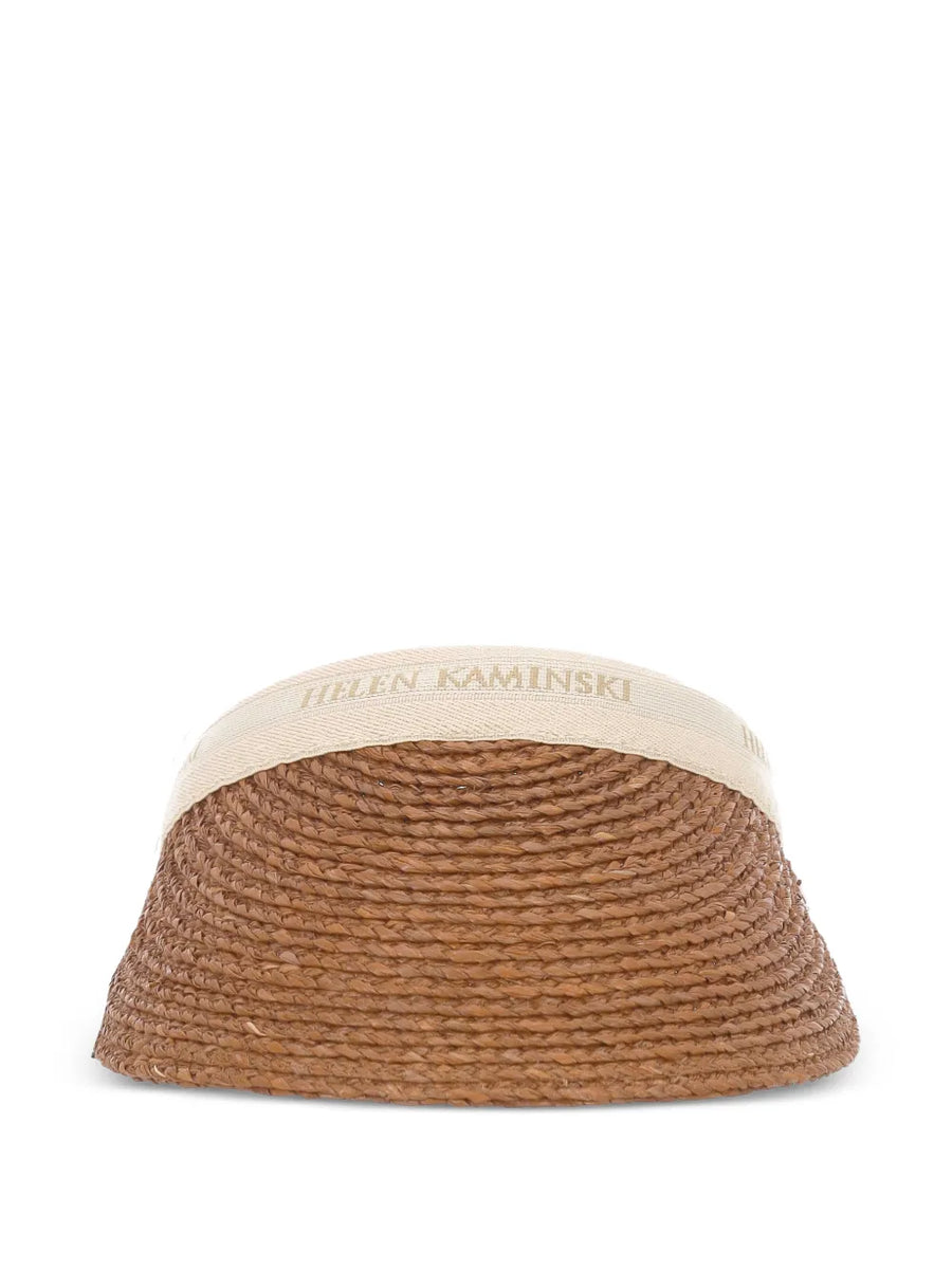 Bianca logo raffia visor hat