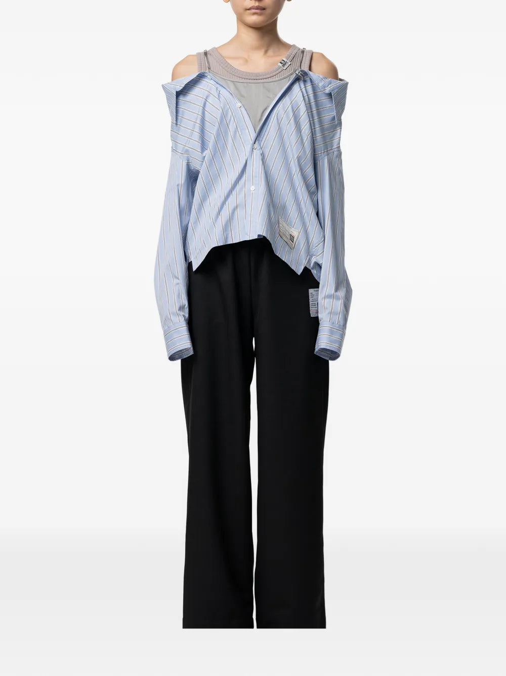 layered striped top