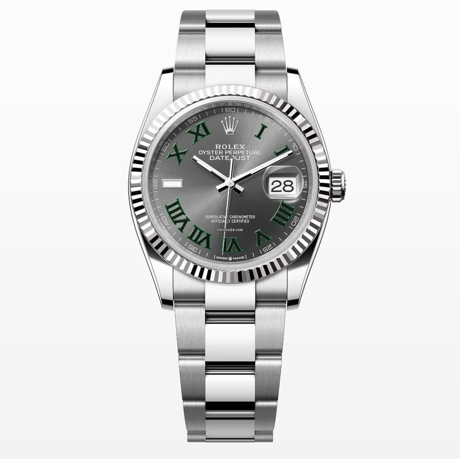 Rolex | Datejust | 126234 | Gold/Steel | 36 mm | Steel | Grey | Automatic