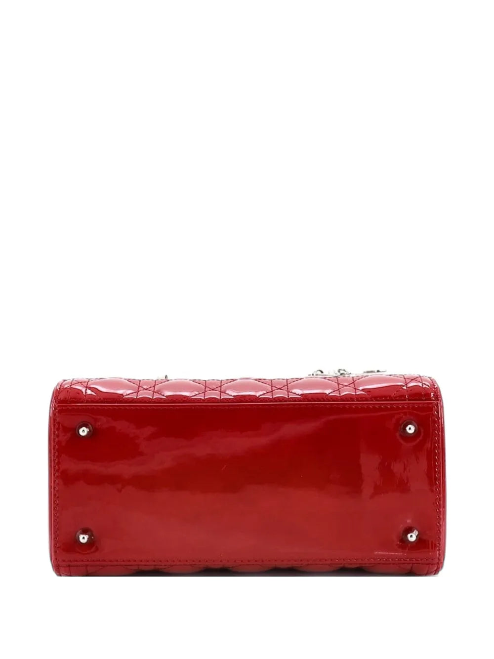 Lady Dior Bag Cannage Quilt Patent Medium satchel
