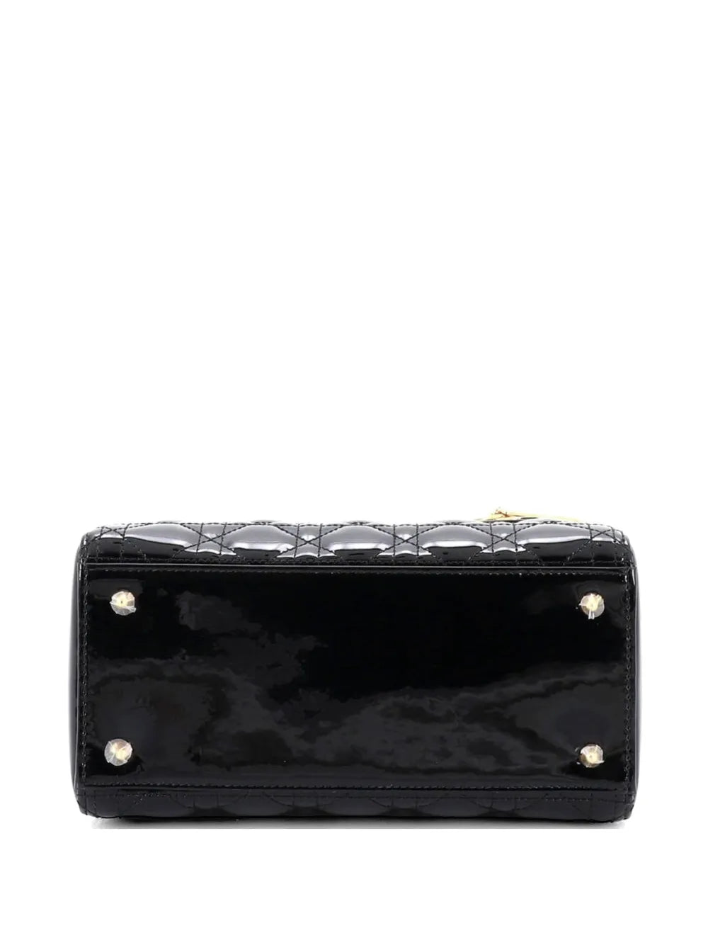 Lady Dior Bag Cannage Quilt Patent Medium satchel