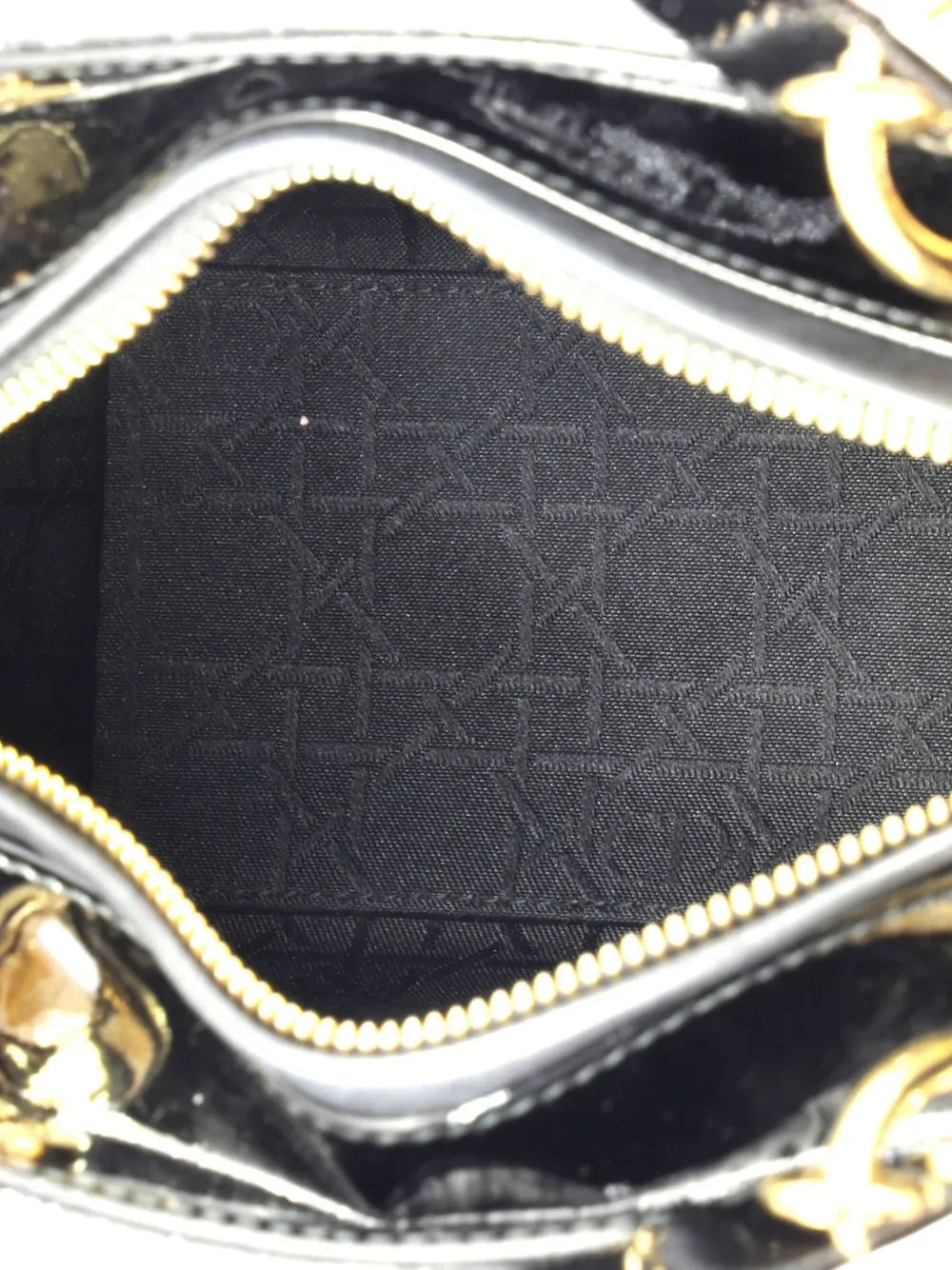 Lady Dior Bag Cannage Quilt Patent Medium satchel