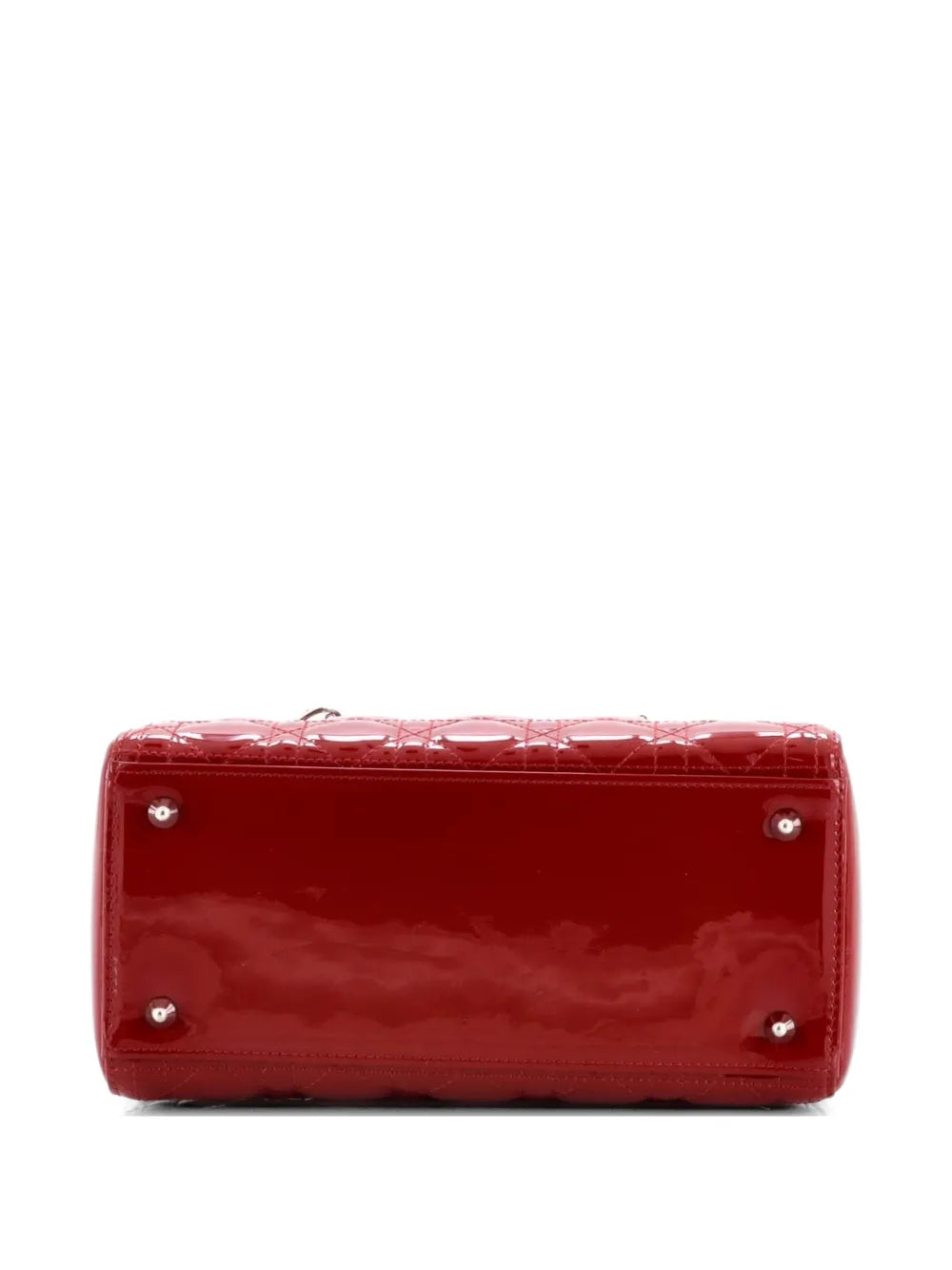 Lady Dior Bag Cannage Quilt Patent Medium satchel