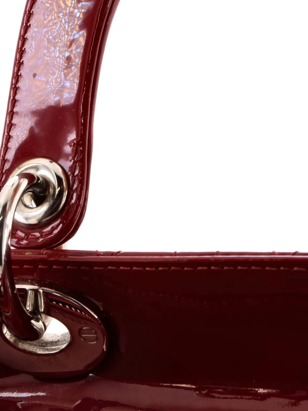 Lady Dior Bag Cannage Quilt Patent Medium satchel