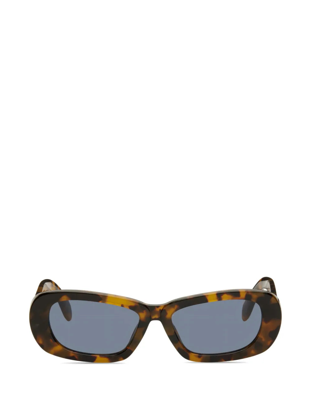 tortoiseshell geometric-frame sunglasses