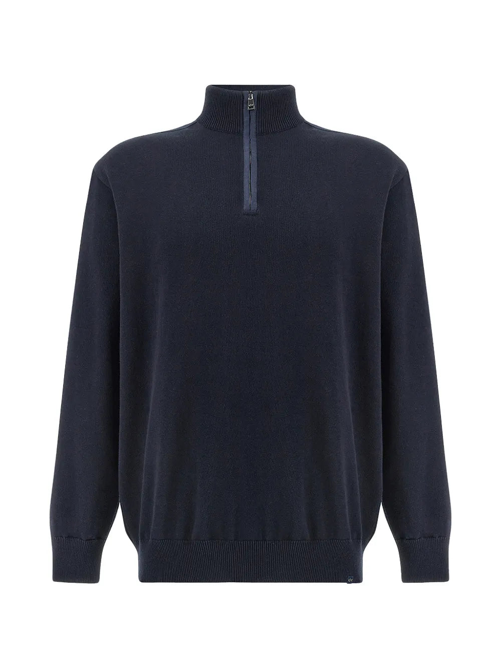 half-zip cotton sweater
