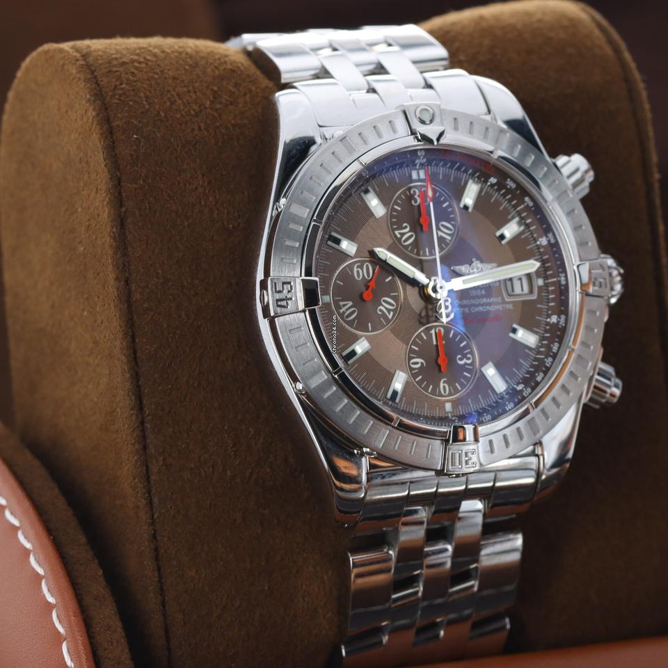 Breitling Chronomat Evolution Havana Limited Edition 100 Evolution Stainless Steel Bronze A13356 Chronograph