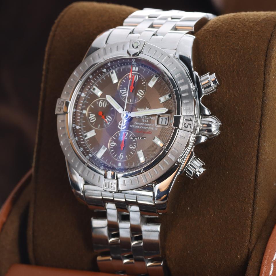Breitling Chronomat Evolution Havana Limited Edition 100 Evolution Stainless Steel Bronze A13356 Chronograph