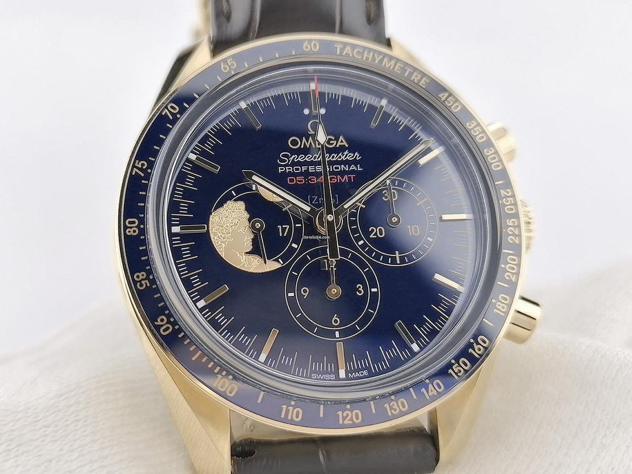 Omega Speedmaster Professional Moonwatch Apollo XVII Limited Edition Handaufzug Gelbgold 42mm Keramik-Zifferblatt braunes Lederband 311.63.42.30.03.001 Full Set mit Garantie Occasion Neu