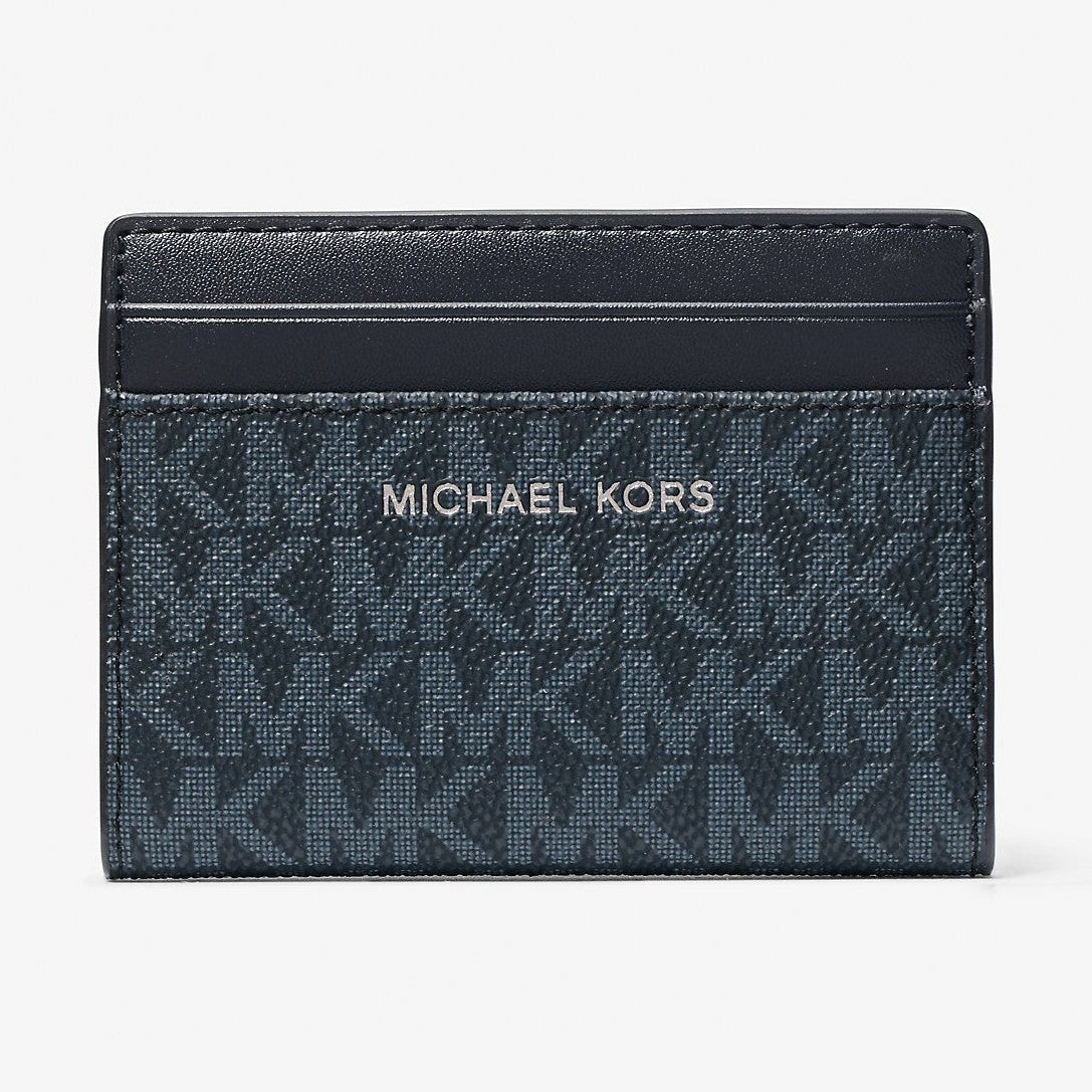 Michael Kors Cooper Signature Logo Bi-Fold Wallet Admrl-Plblue