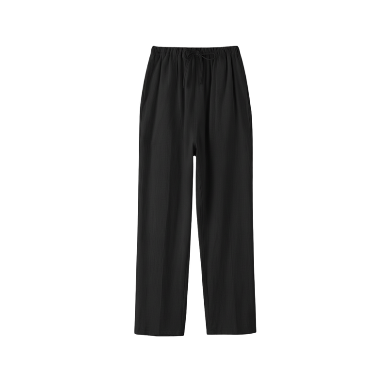 LINEN PANTS BLACK