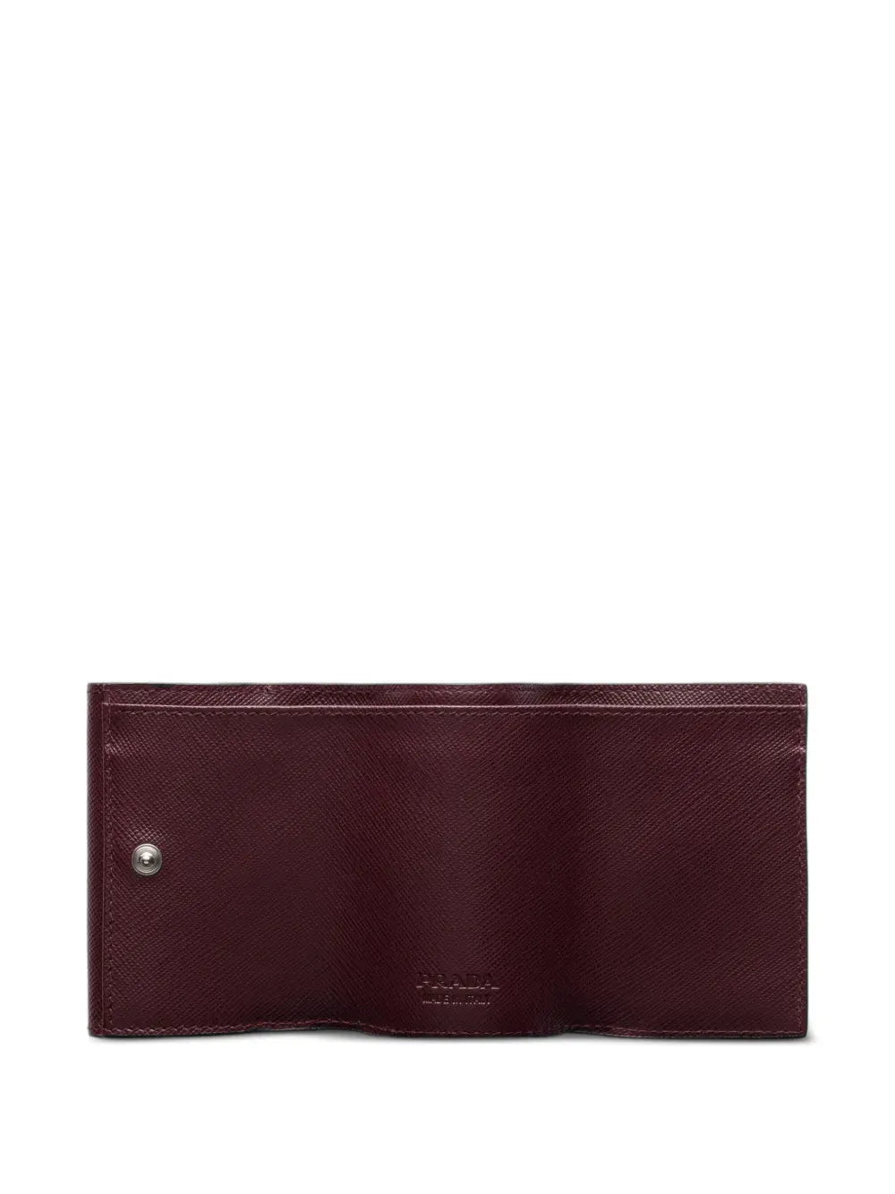 snap triangle leather wallet