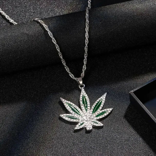 CANNABIS LEAF PENDANT