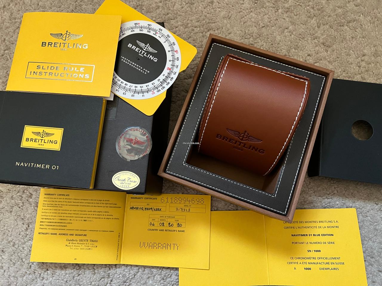 Breitling Navitimer 01 Blue Edition Full set limited edition