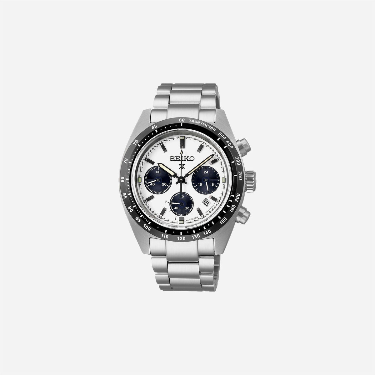 Seiko Prospex Speedtimer Solar 1969 Recreation White Dial Stainless Steel Watch - SSC813P1
