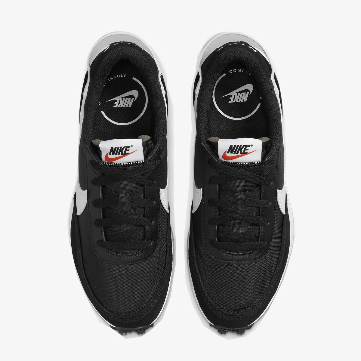 Nike WAFFLE DEBUT { BLACK/WHITE-ORANGE-CLEAR