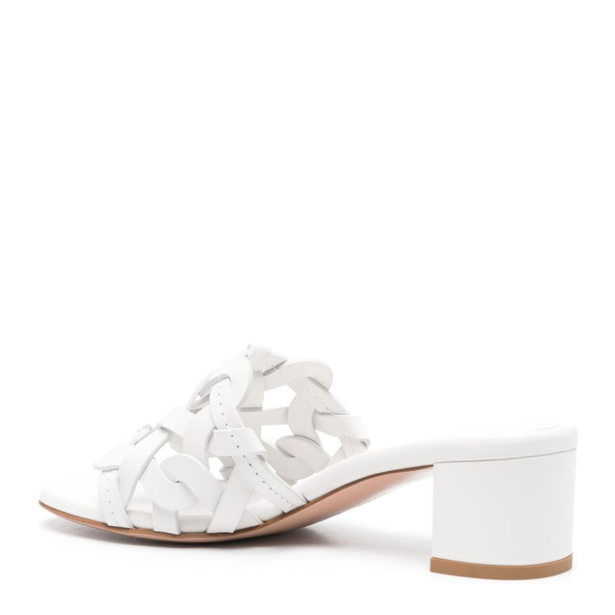 Leather Sandals In White