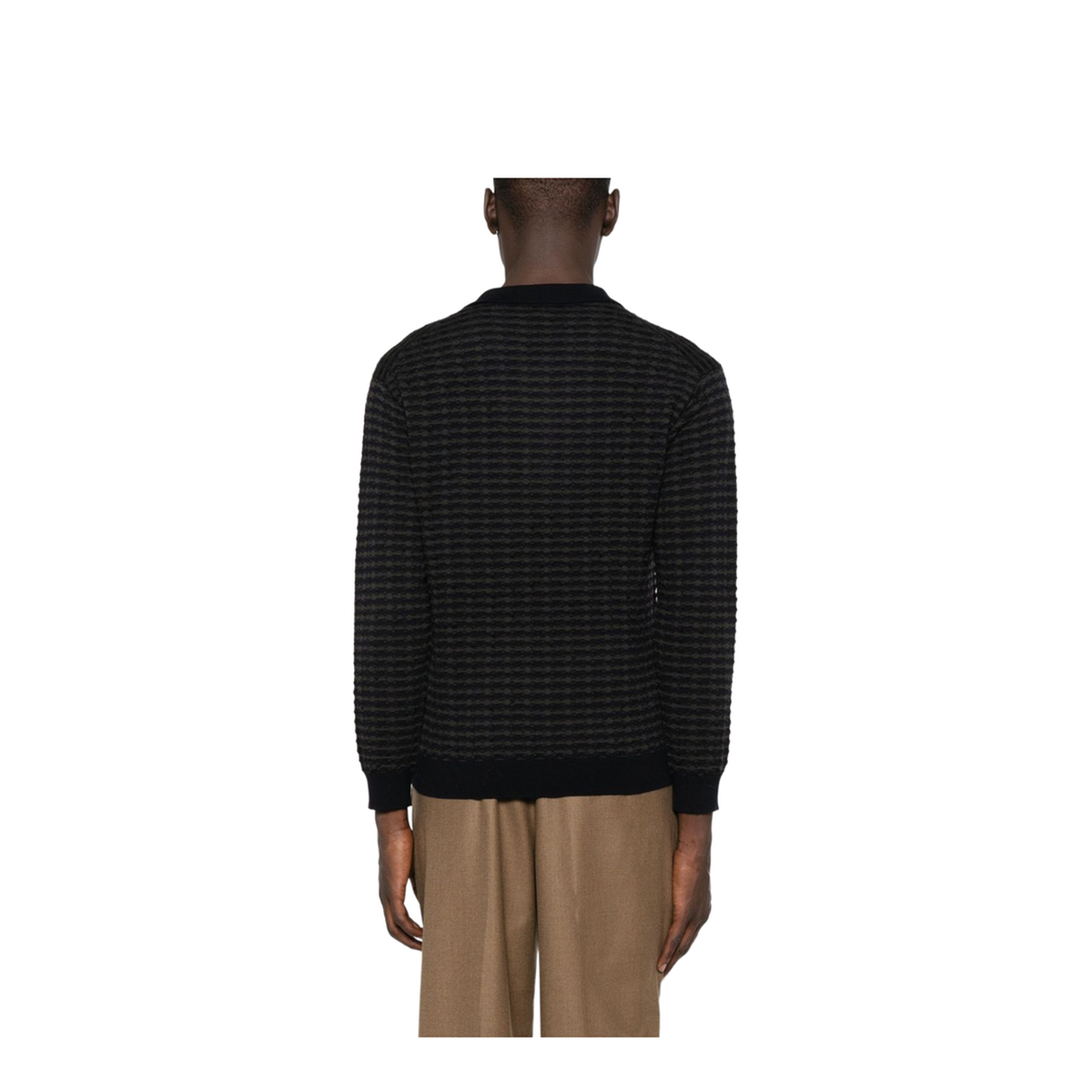 Icon Virgin-Wool Jumper with Polo-Shirt Collar